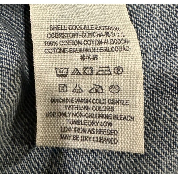 Free People Size Small Classic Blue Denim Jean Jacket - Picture 4 of 5